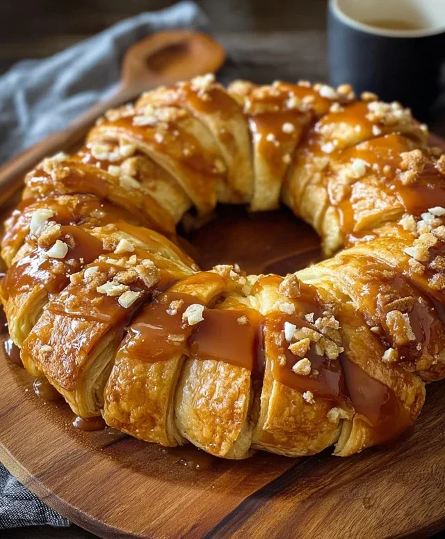 Caramel Apple Cream Cheese Crescent Ring