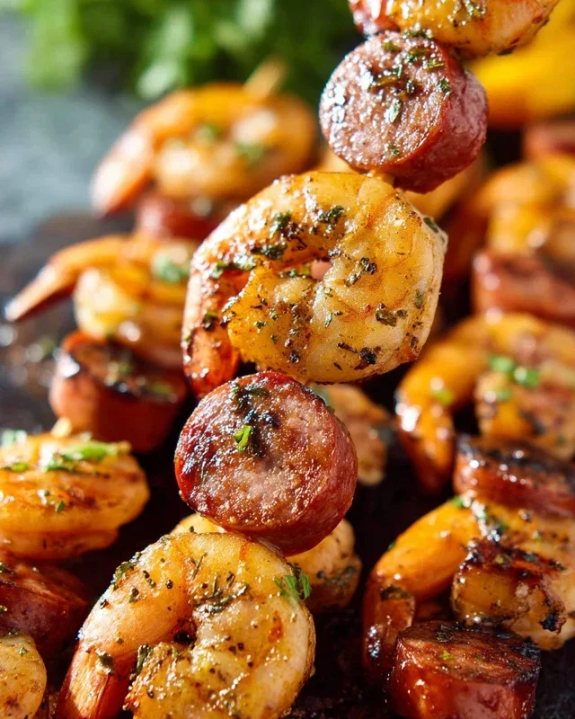 Sausage and Shrimp Kabobs