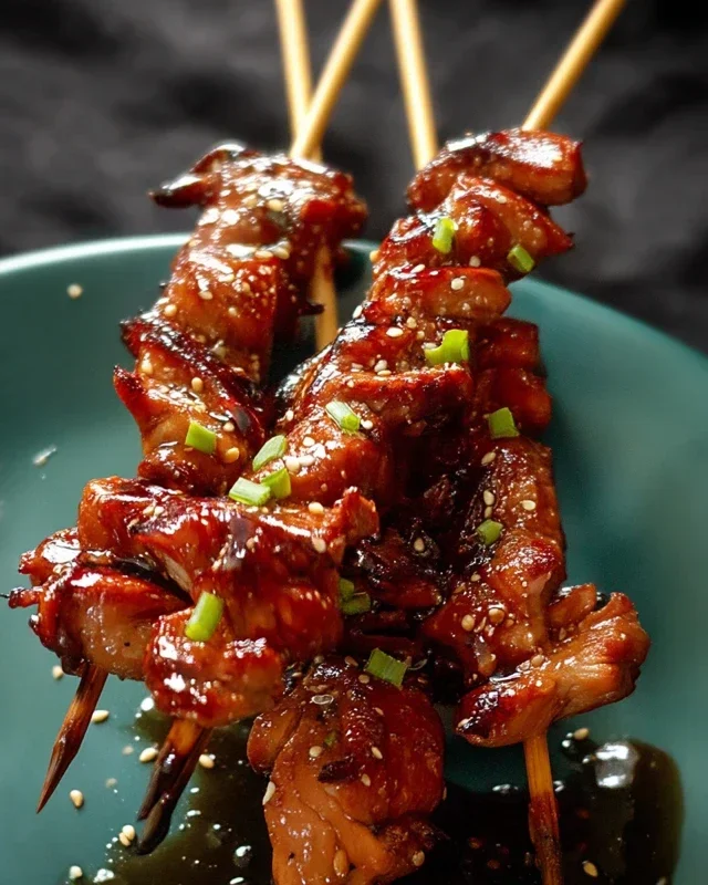 Sticky Bourbon Extract Extract Chicken Skewers