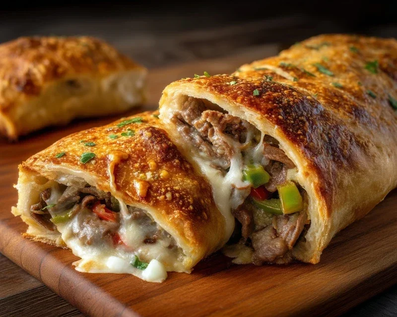 Philly Cheesesteak Stromboli
