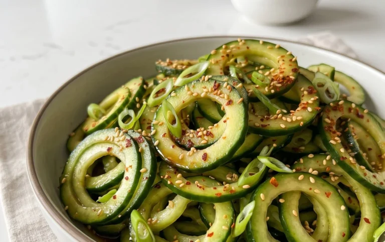 Spiral Cucumber Salad: Korean-Inspired Recipe
