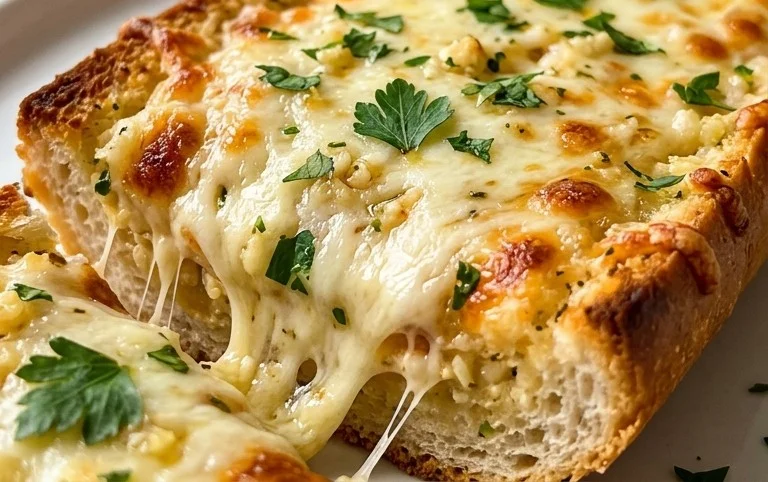 BEST CHEESY GARLIC BREAD RECIPE