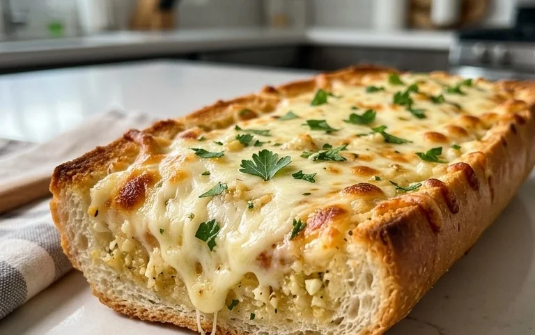 BEST CHEESY GARLIC BREAD RECIPE