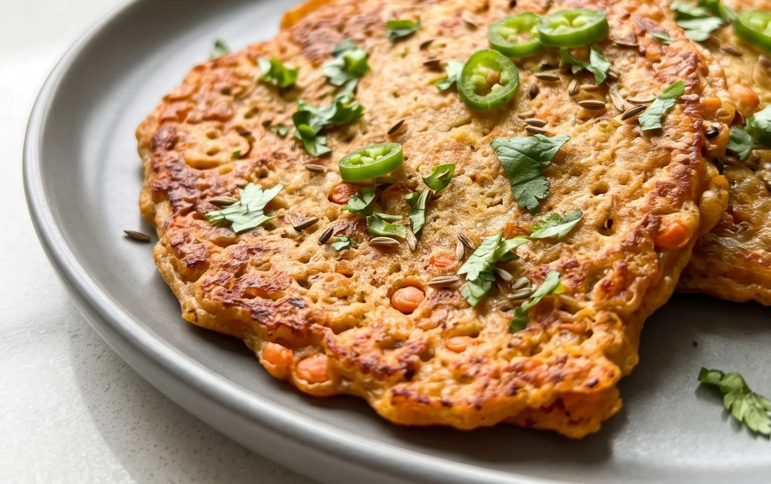 Masoor Dal Chilla | Savory Red Lentil Pancakes