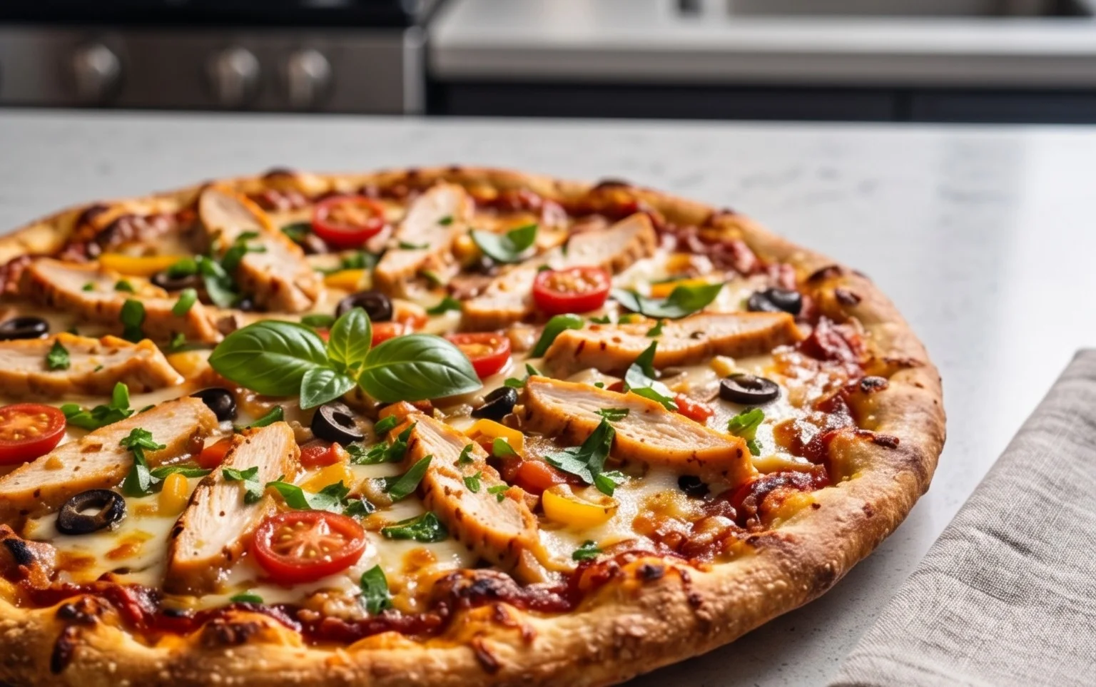 Chicken Crust Pizza (Low Carb + High Protein