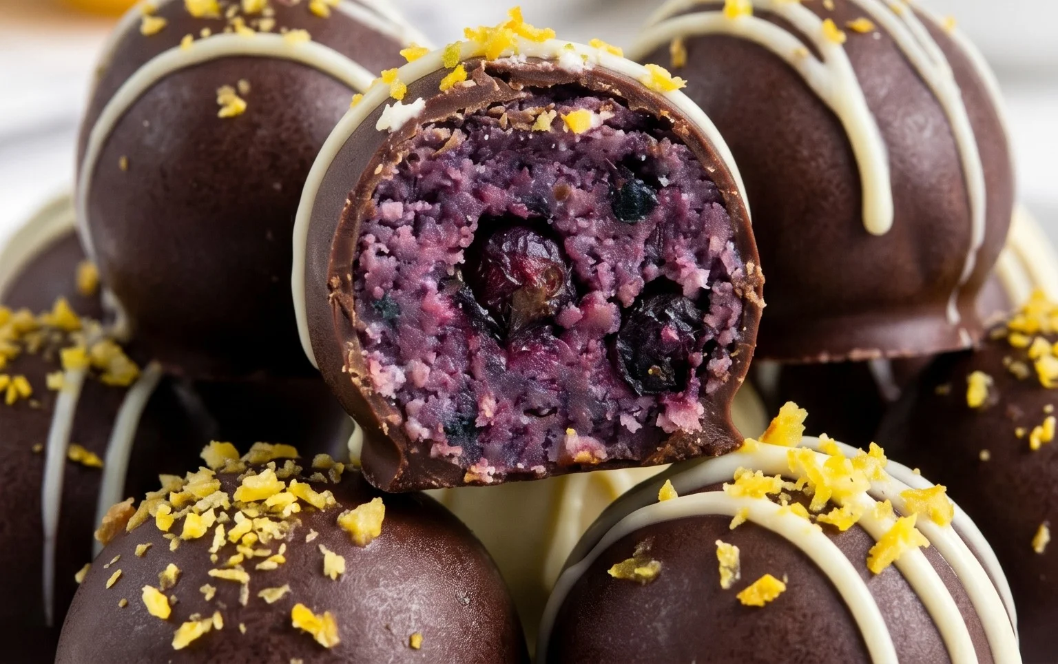 LEMON BLUEBERRY TRUFFLES