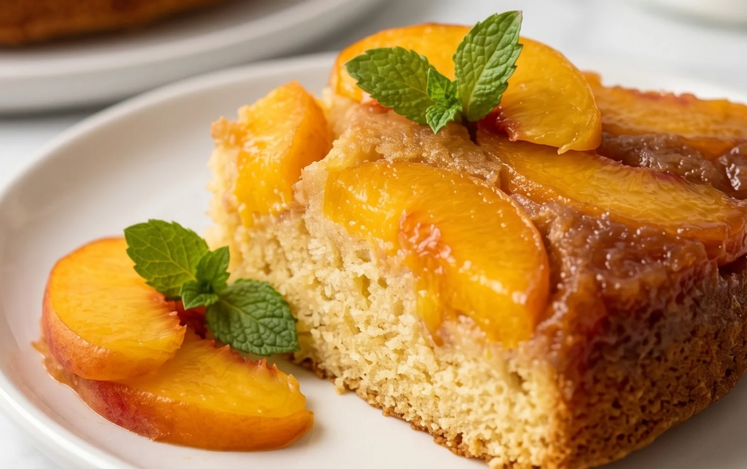 Peach Upside-Down Cake Recipe