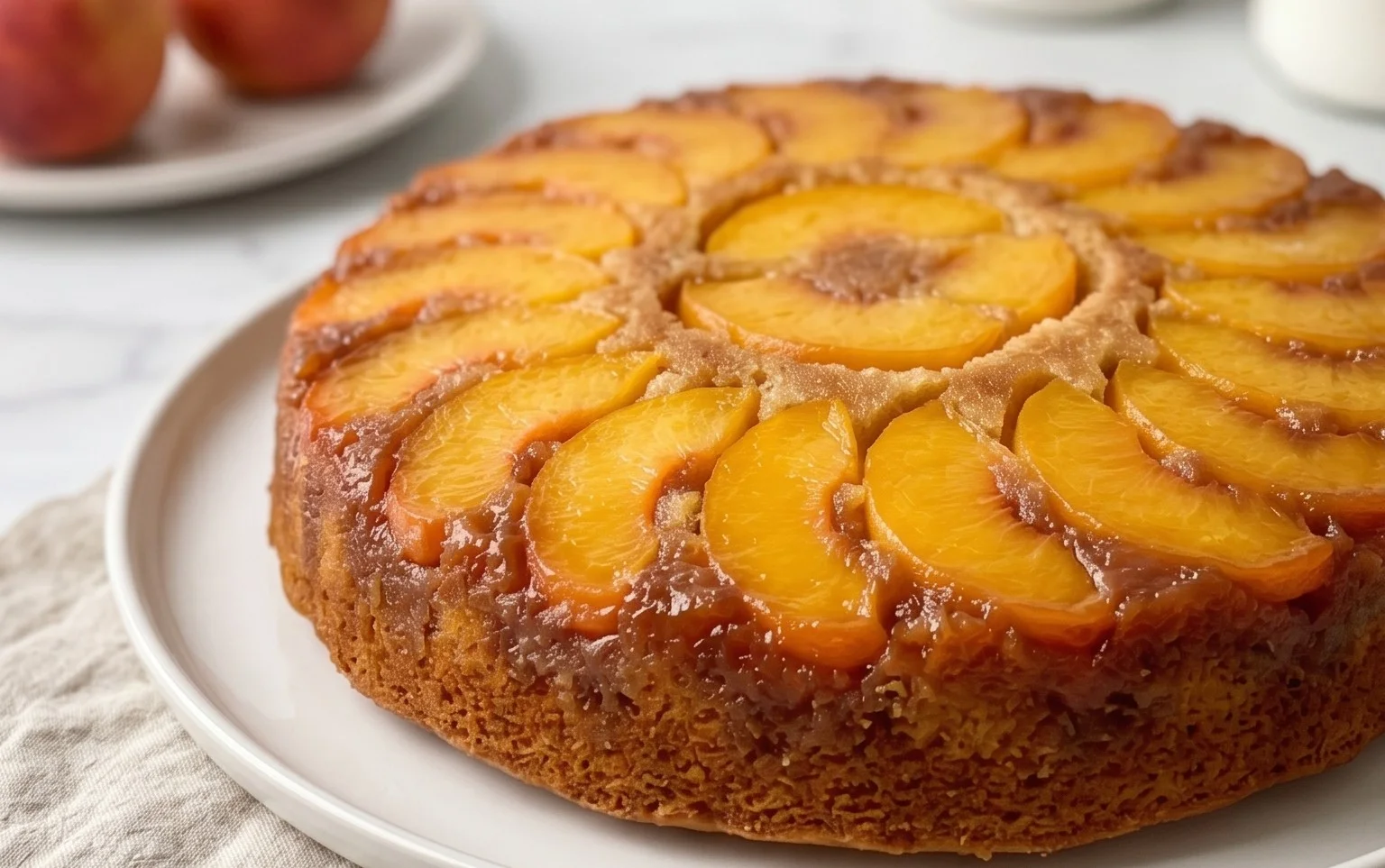Peach Upside-Down Cake Recipe