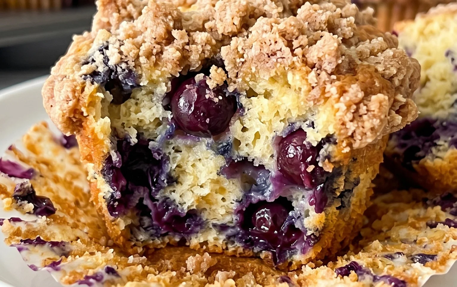 Lemon Blueberry Streusel Muffins