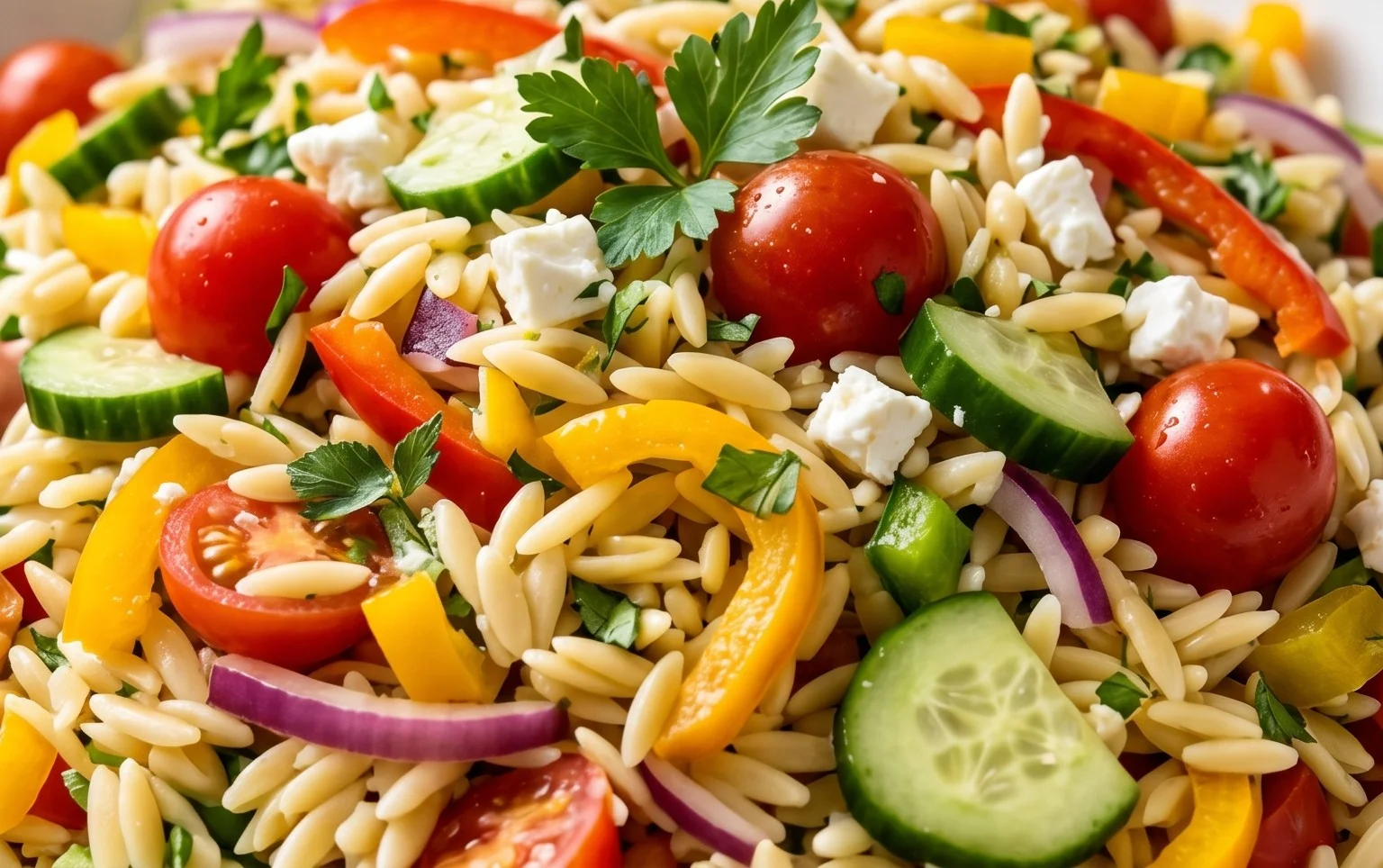 Rainbow Orzo Salad