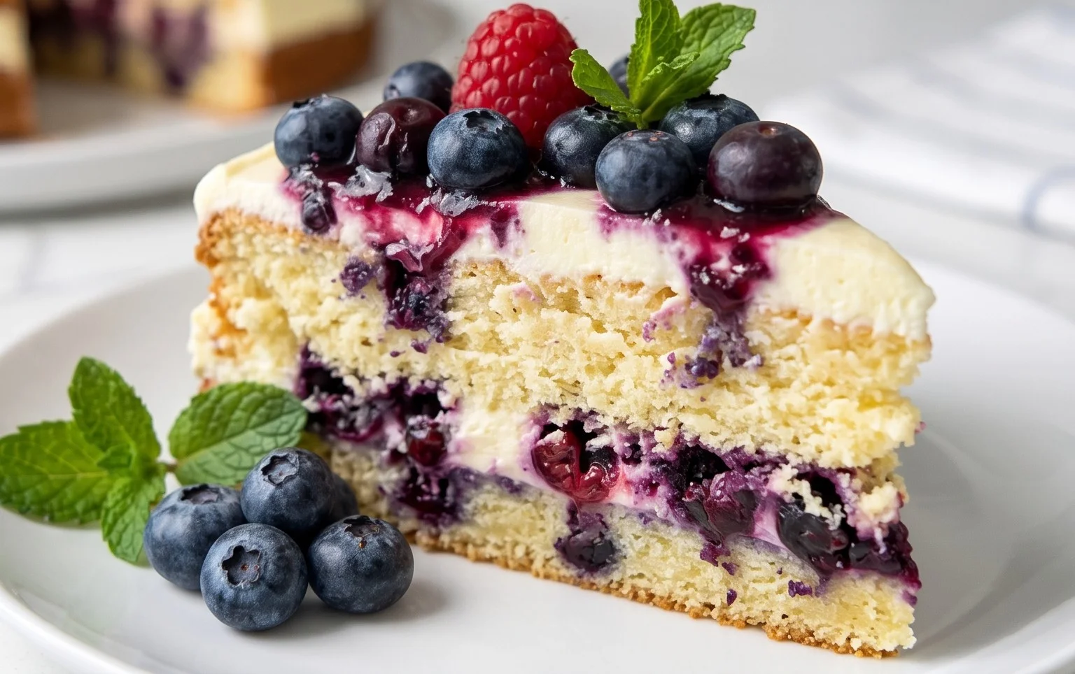 Nova Scotia Blueberry Cream Cake
