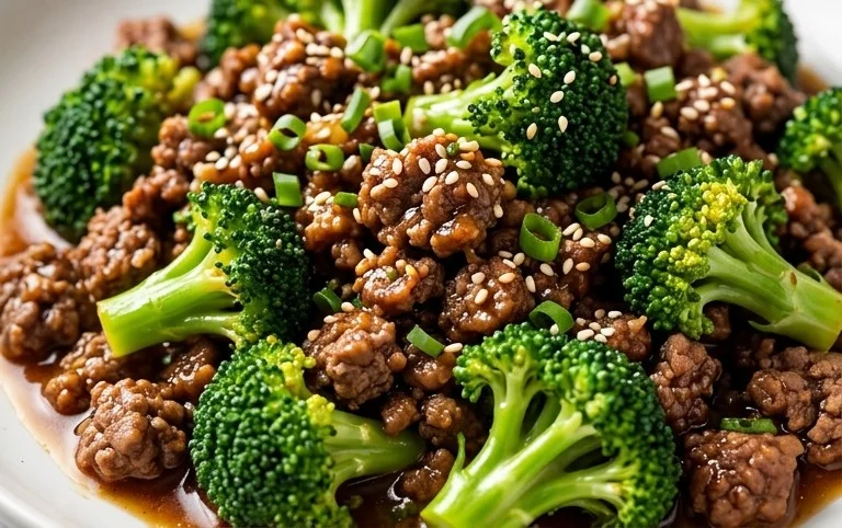 Ground Beef and Broccoli