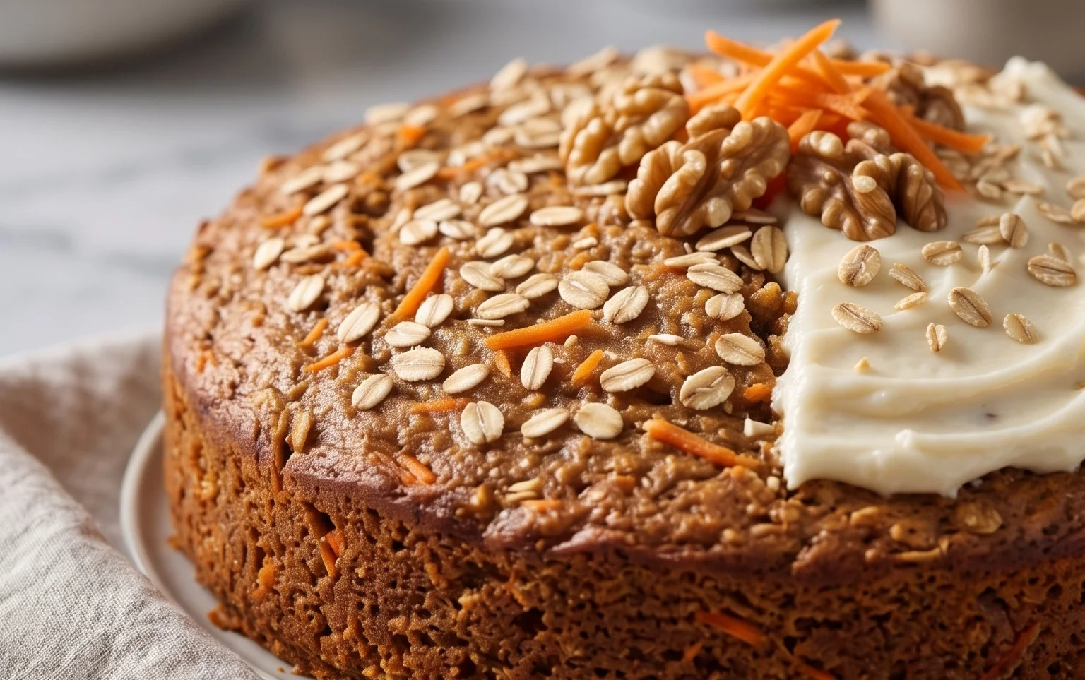 Easy Flourless Oatmeal Carrot Cake Recipe