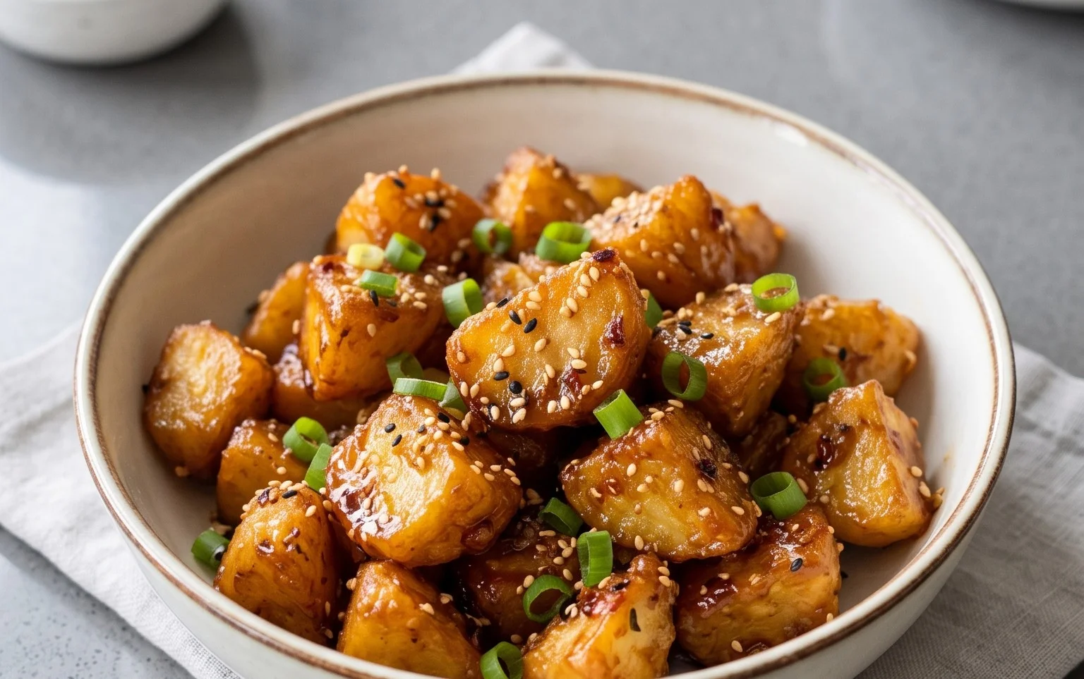 Crispy Honey Chilli Potatoes