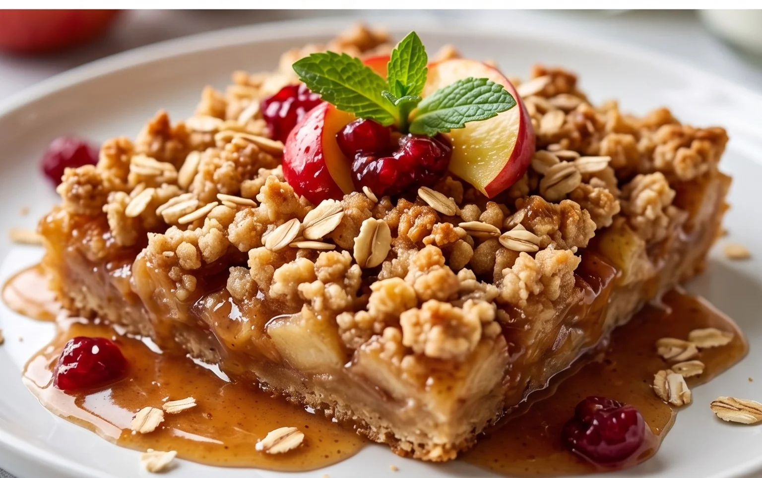 Healthy Breakfast Apple Crum extractble