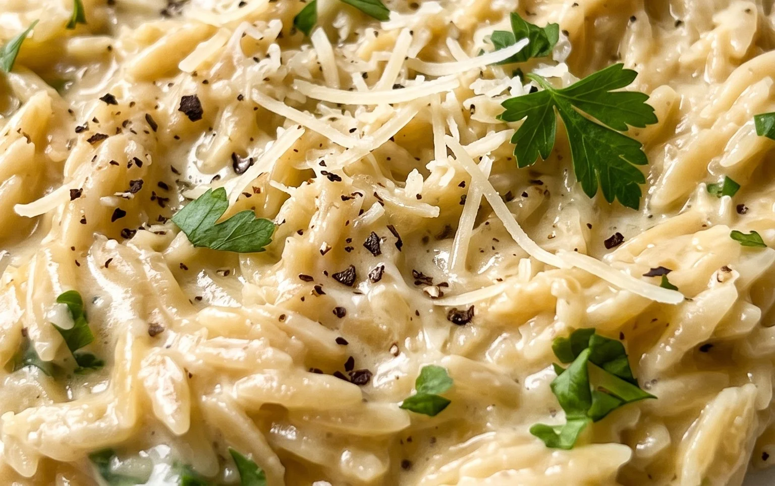 Creamy Garlic Parmesan Orzo