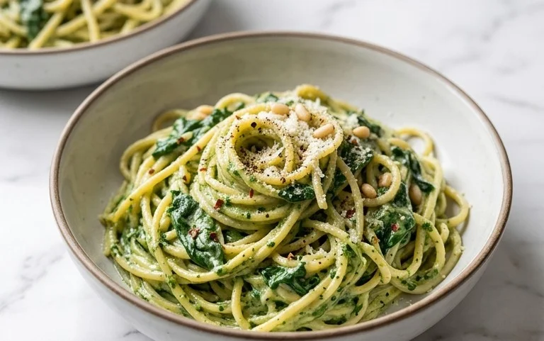 Pasta with Spinach Sauce
