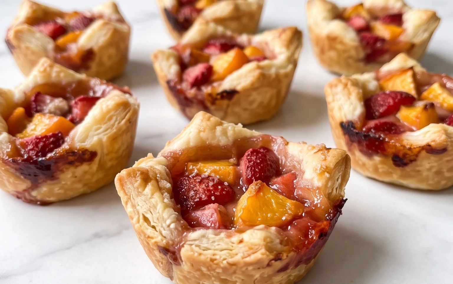 Strawberry Peach Pie Bites