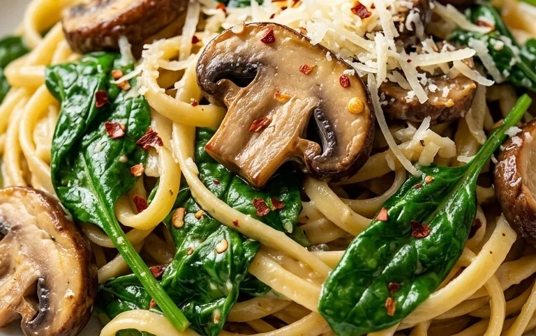 Spinach Mushroom Pasta