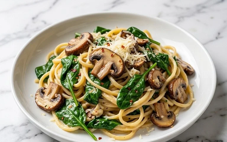 Spinach Mushroom Pasta