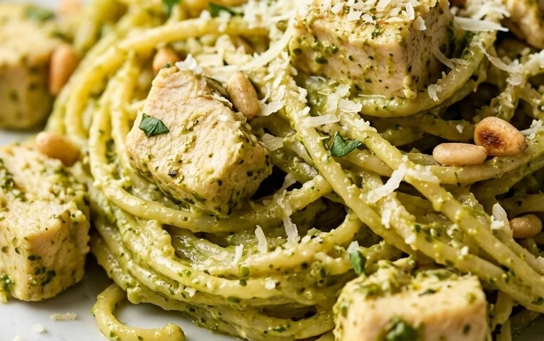 Creamy Chicken Pesto Pasta