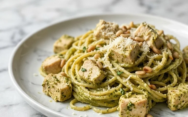Creamy Chicken Pesto Pasta