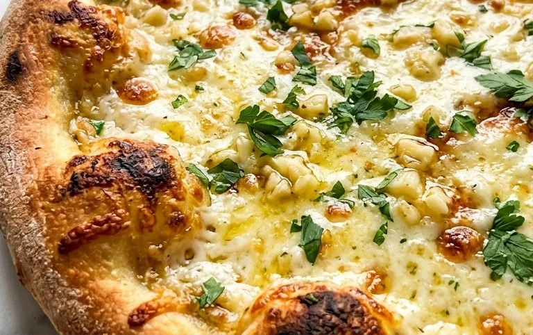 buttery garlic pizza