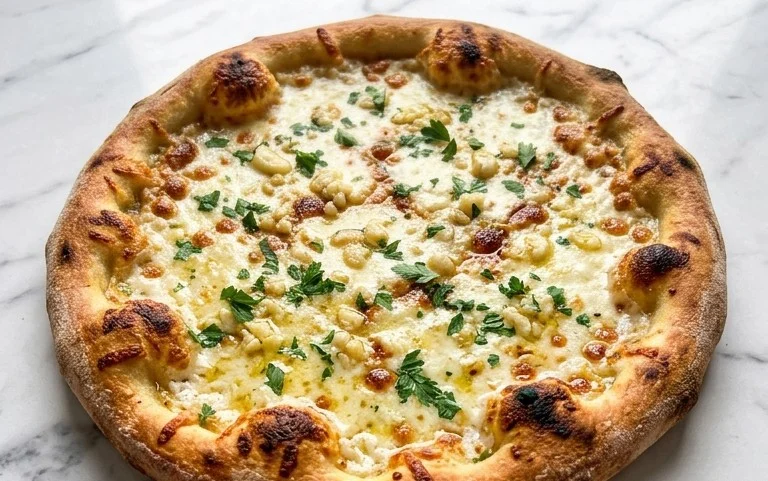 buttery garlic pizza