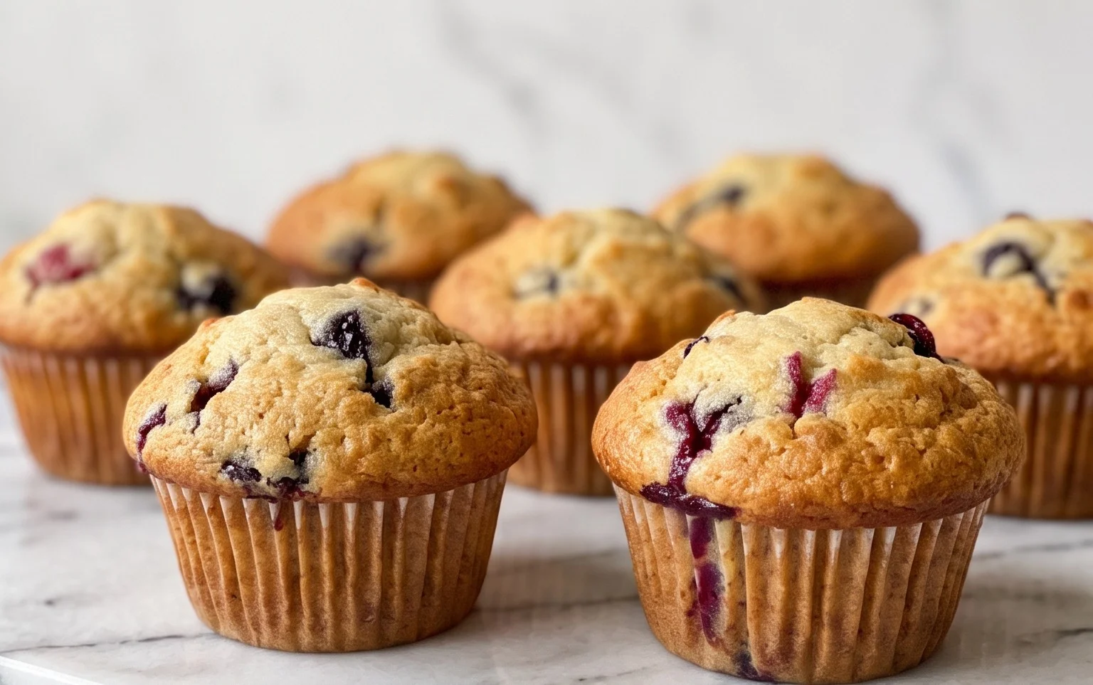 Bakery Style Mixed Berry Muffins | with Frozen Berries