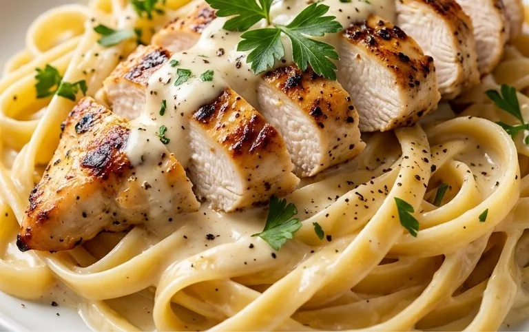 Low Calorie Chicken Alfredo