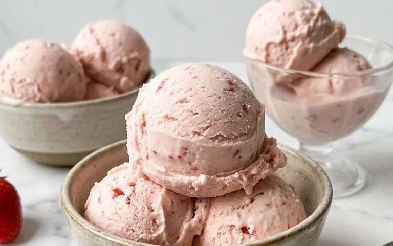Homemade Strawberry Ice Cream