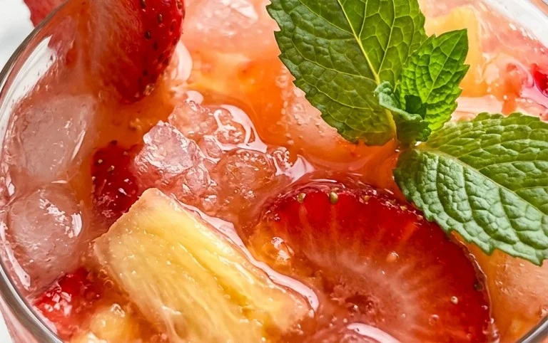 Pineapple Strawberry Agua Fresca