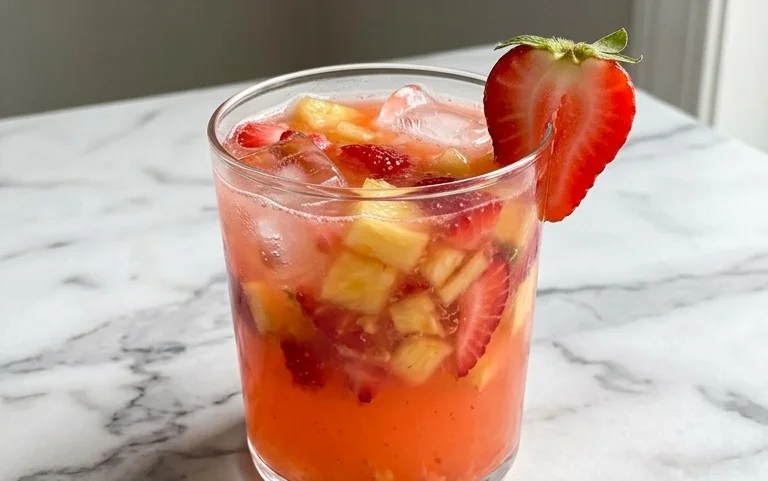 Pineapple Strawberry Agua Fresca