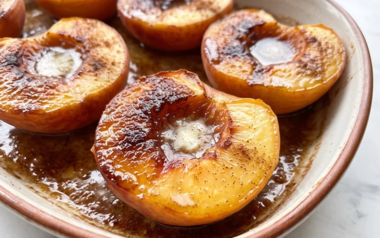 Cinnamon Sugar Baked Peaches