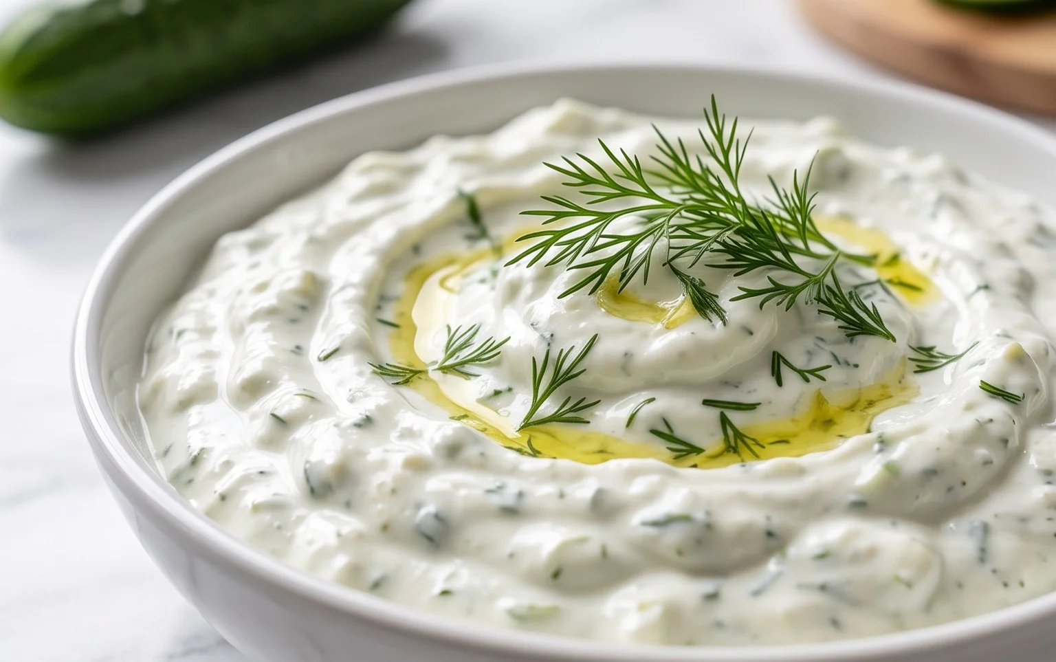 Cucumber Dip with Sour Cream and Dill
