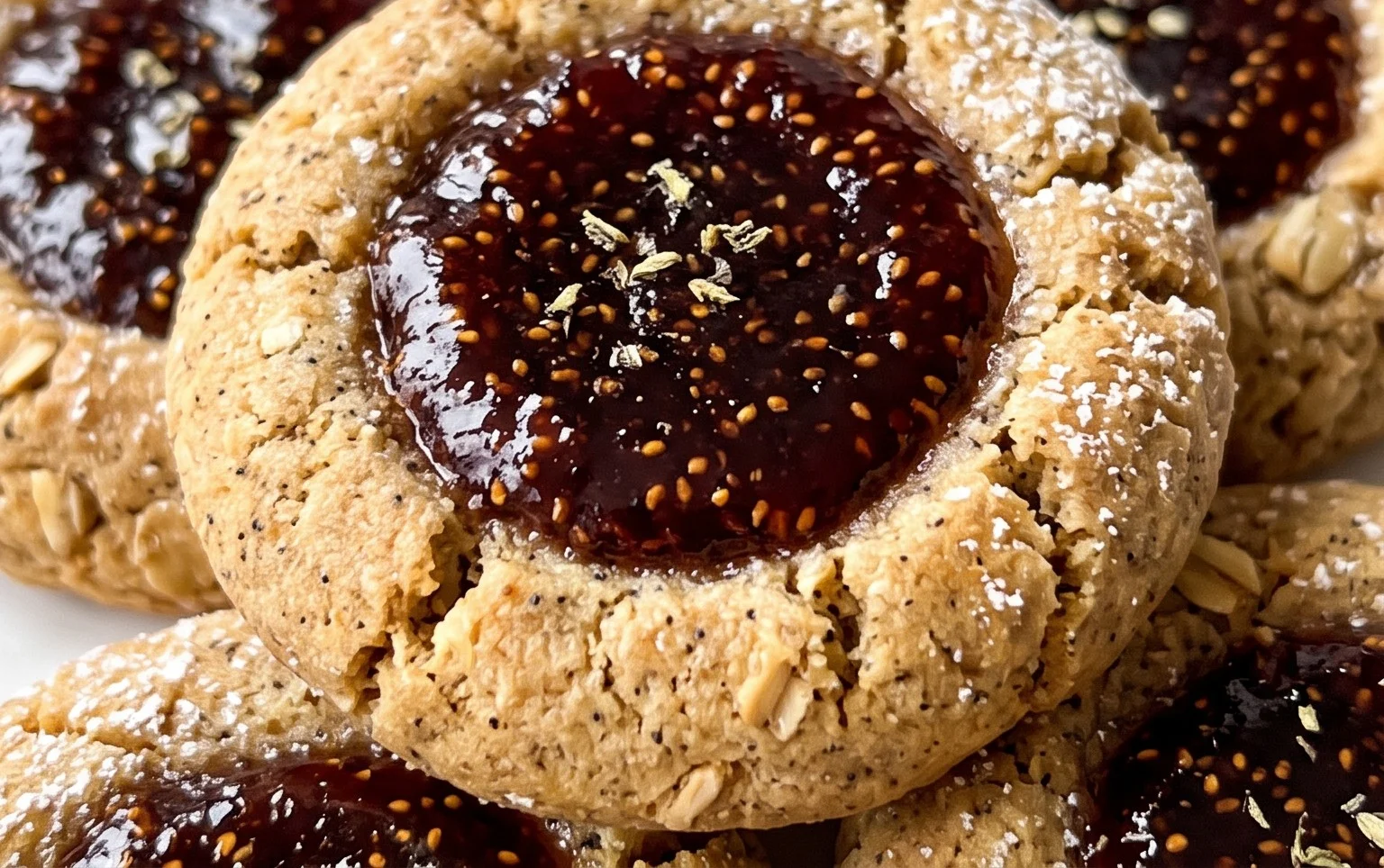 Cardamom Fig Thumbprint Cookies