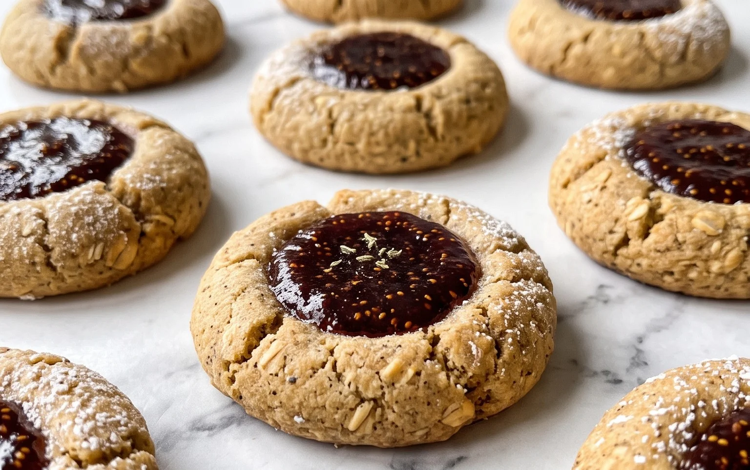 Cardamom Fig Thumbprint Cookies