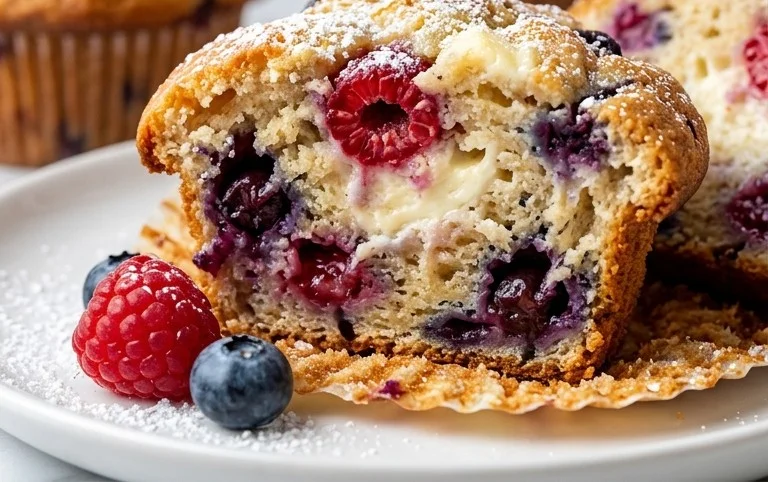 Berry Cream Cheese Muffins