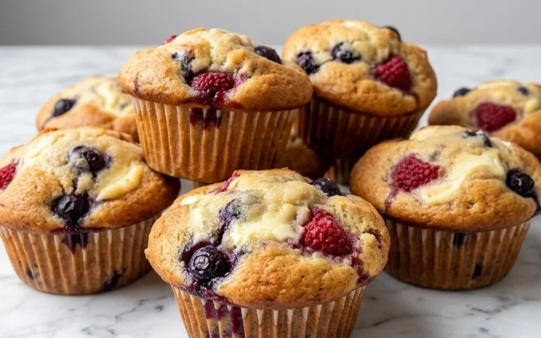 Berry Cream Cheese Muffins