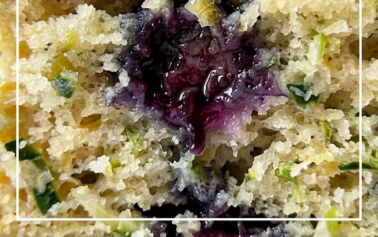 Blueberry Zucchini Cake with Lemon Buttercream